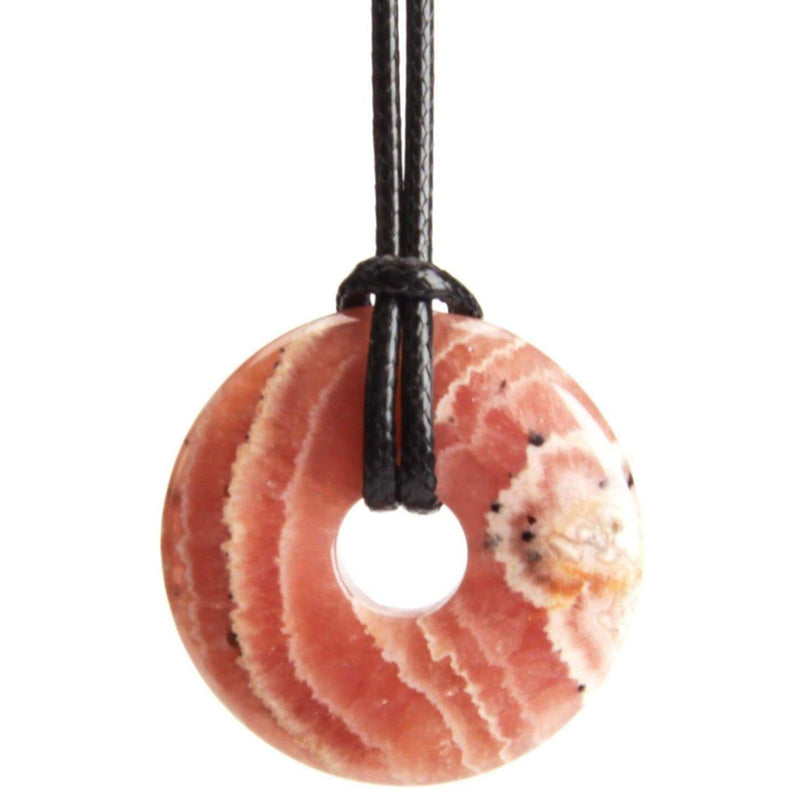 aqasha® Anhänger Rhodochrosit - Donut für Halskette (3x3 cm)