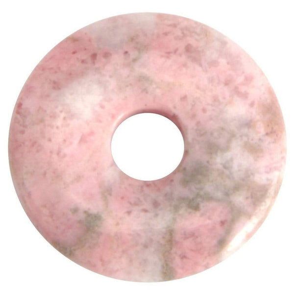 aqasha® Anhänger Rhodonit - Donut für Halskette (4x4 cm)