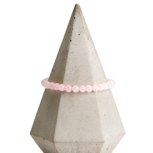 aqasha® Rosenquarz - Armband - Kugeln (0,6 cm)