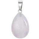 aqasha® Anhänger Rosenquarz - Halskette - Tropfen (2,5x1,6 cm)