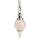 aqasha® Edelstein Rosenquarz - Pendel (4x2 cm)