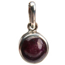 aqasha® Anhänger Rubin, Sterlingsilber 925 - Halskette - Cabochon (1,5x1,5 cm)