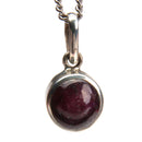 aqasha® Anhänger Rubin, Sterlingsilber 925 - Halskette - Cabochon (1,5x1,5 cm)