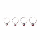 aqasha® Ring Rubin, Sterlingsilber 925 - Ring - Größe 59