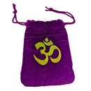 Beutel aus Samt mit Bändel, Spirituelle Symbolik: Om/Aum