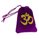 Beutel aus Samt mit Bändel, Spirituelle Symbolik: Om/Aum