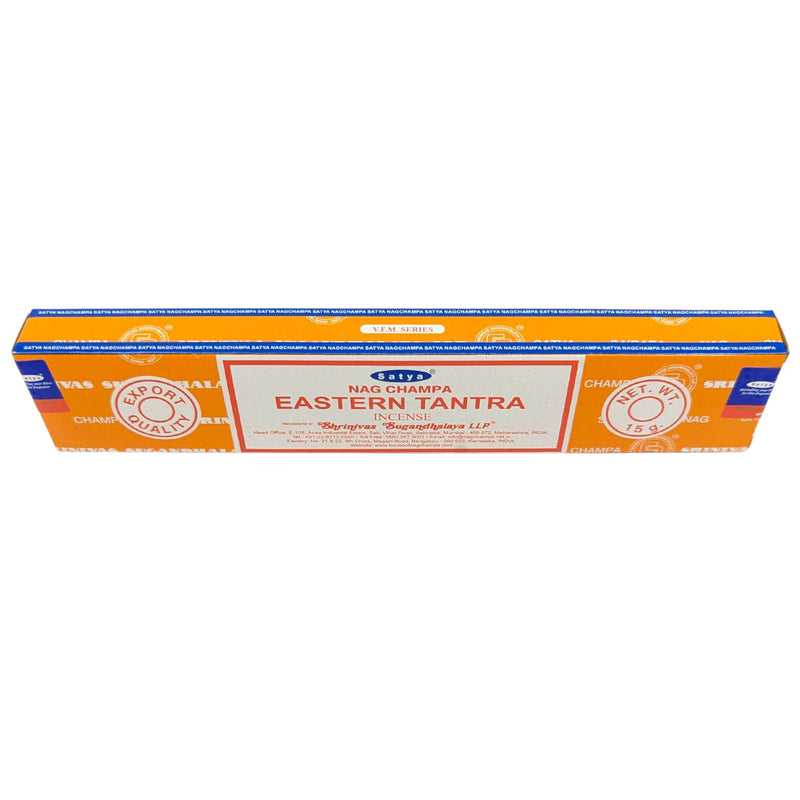 Satya Nag Champa Eastern Tantra Räucherstäbchen, 12 Sticks, 20cm, Brenndauer 45min