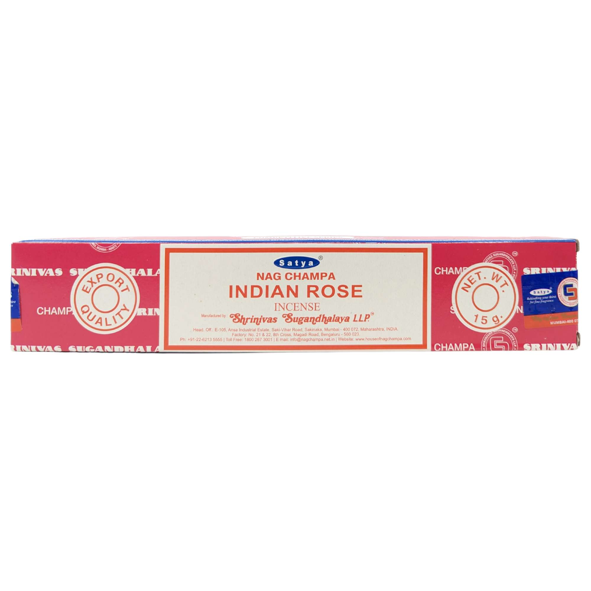 Satya Nag Champa Sunrise Räucherstäbchen – 100 % Natürlich, Handgerollt. 3 Packungen à 15 G Für Meditation, Entspannung & Raumduft.