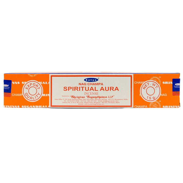 Räucherstäbchen Satya Nag Champa Spiritual Aura 12 Sticks, 20cm, Brenndauer 45min