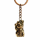 aqasha® Accessoire Schlüsselanhänger "Glückskatze" gold