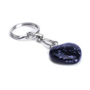 aqasha® Schneeflockenobsidian - Schlüsselanhänger - Herz (3x3 cm)