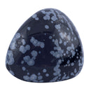 aqasha® Edelstein Schneeflockenobsidian - Trommelstein (3x3x3 cm)