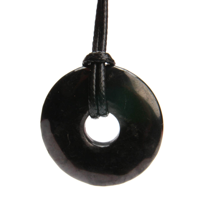 aqasha® Anhänger Schungit - Donut für Halskette (3x3 cm)