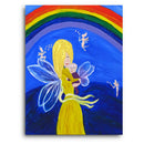 Jasmine Zaunschirm Kunstdruck Leinwand / 40x30 cm Schutz für die ganze Familie - Kunstdruck