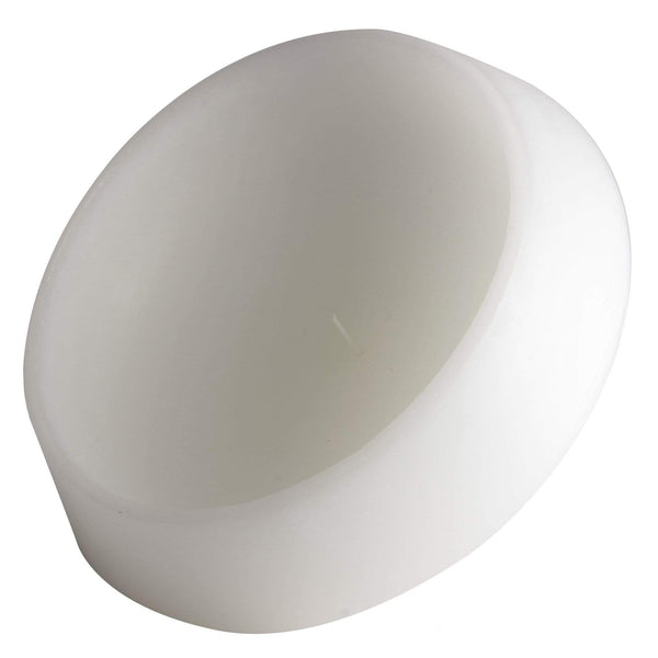 aqasha® Schwimmkerze - Paraffin - weiß (Höhe: 20cm, Ø = 26cm)