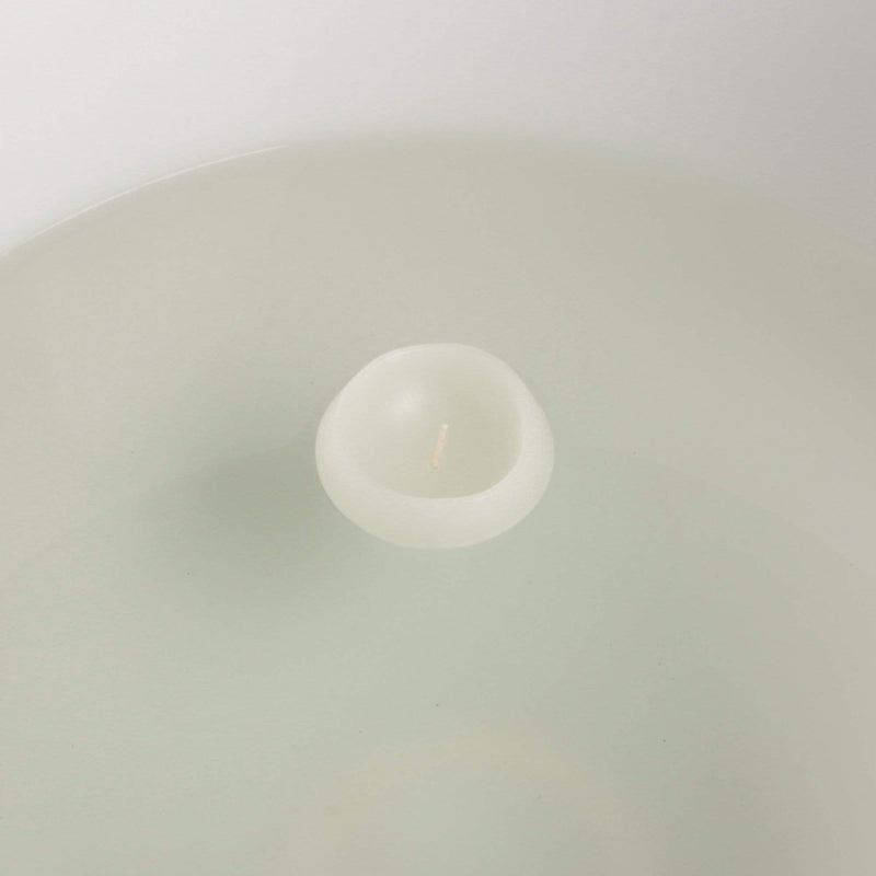 aqasha® Schwimmkerze - Paraffin - weiß (Höhe: 6cm, Ø = 7cm)