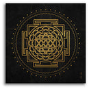 Linda Giese Kunstdruck Acrylglas-Bild / 20x20 cm Shri Yantra schwarzer Hintergrund - Kunstdruck