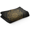 Linda Giese Kunstdruck Decke / 150x100 cm Shri Yantra schwarzer Hintergrund - Kunstdruck