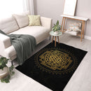 Linda Giese Kunstdruck Teppich / 140x90 cm Shri Yantra schwarzer Hintergrund - Kunstdruck