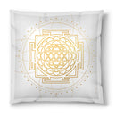 Linda Giese Kunstdruck Kissen / 40x40 cm Shri Yantra weißer Hintergrund - Kunstdruck