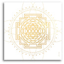 Linda Giese Kunstdruck Poster / 50x50 cm Shri Yantra weißer Hintergrund - Kunstdruck