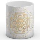 Linda Giese Kunstdruck Tasse / 325 ml Shri Yantra weißer Hintergrund - Kunstdruck