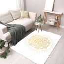 Linda Giese Kunstdruck Teppich / 140x90 cm Shri Yantra weißer Hintergrund - Kunstdruck