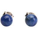 aqasha® Sodalith, Sterlingsilber 925 - Ohrstecker (1,8x1,2 cm)