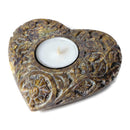 Räucherstäbchen- & Teelichthalter Herz aus Speckstein (11,5x10cm)