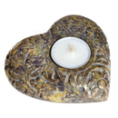 Räucherstäbchen- & Teelichthalter Herz aus Speckstein (11,5x10cm)