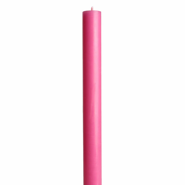 aqasha® Stabkerze - Paraffin - Brenndauer: 10 Std. - pink (Höhe: 24cm, Ø = 2,2cm)