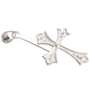 aqasha® Anhänger Sterlingsilber 925 - Donuthalter - Kreuz (2,2x2,2 cm)