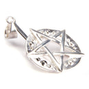 aqasha® Anhänger Sterlingsilber 925 - Donuthalter - Pentagramm (2,2x2,2 cm)