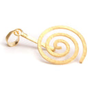 aqasha® Anhänger Sterlingsilber 925 - Donuthalter - Spirale vergoldet (2,2x2,2 cm)