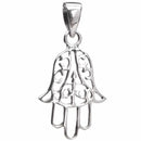 aqasha® Anhänger Sterlingsilber 925 - Halskette - Hand der Fatima (2,5x1,5 cm)