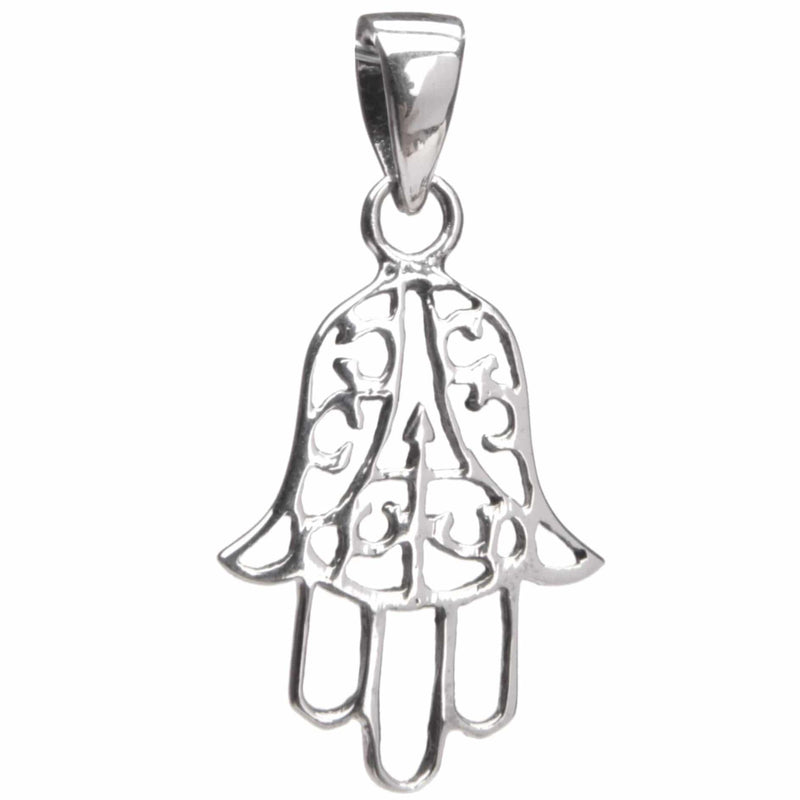 aqasha® Anhänger Sterlingsilber 925 - Halskette - Hand der Fatima (2,5x1,5 cm)