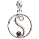 aqasha® Anhänger Sterlingsilber - Halskette - Yin & Yang (2,5x2,5 cm)
