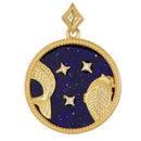 Antonia Langsdorf Anhänger Sternzeichen Fische - Halskette - Silber Vergoldet (2x2 cm)