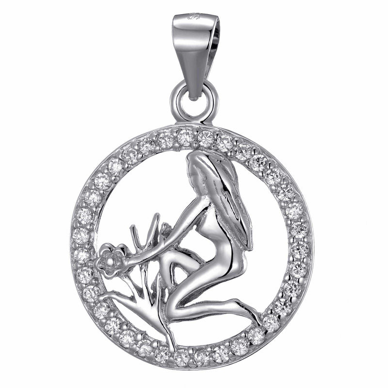 Antonia Langsdorf Anhänger Sternzeichen Jungfrau - Halskette - 925 Silber (2,2x1,9 cm)