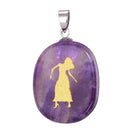 aqasha® Anhänger Sternzeichen Jungfrau - Halskette - Amethyst (4x3 cm)