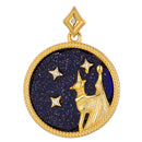 Antonia Langsdorf Anhänger Sternzeichen Jungfrau - Halskette - Silber Vergoldet (2x2 cm)