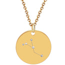 aqasha® Anhänger Sternzeichen Schmuck - Halskette - Krebs (2x2 cm)