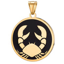 aqasha® Anhänger Sternzeichen Schmuck - Halskette - Krebs (3,3x3,3 cm)