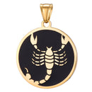 aqasha® Anhänger Sternzeichen Schmuck - Halskette - Skorpion (3,3x3,3 cm)