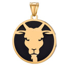 aqasha® Anhänger Sternzeichen Schmuck - Halskette - Steinbock (3,3x3,3 cm)