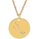 aqasha® Anhänger Sternzeichen Schmuck - Halskette - Stier (2x2 cm)