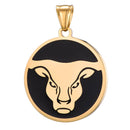 aqasha® Anhänger Sternzeichen Schmuck - Halskette - Stier (3,3x3,3 cm)
