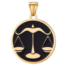 aqasha® Anhänger Sternzeichen Schmuck - Halskette - Waage (3,3x3,3 cm)