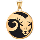 aqasha® Anhänger Sternzeichen Schmuck - Halskette - Widder (3,3x3,3 cm)
