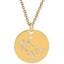 aqasha® Anhänger Sternzeichen Schmuck - Halskette - Zwillinge (2x2 cm)